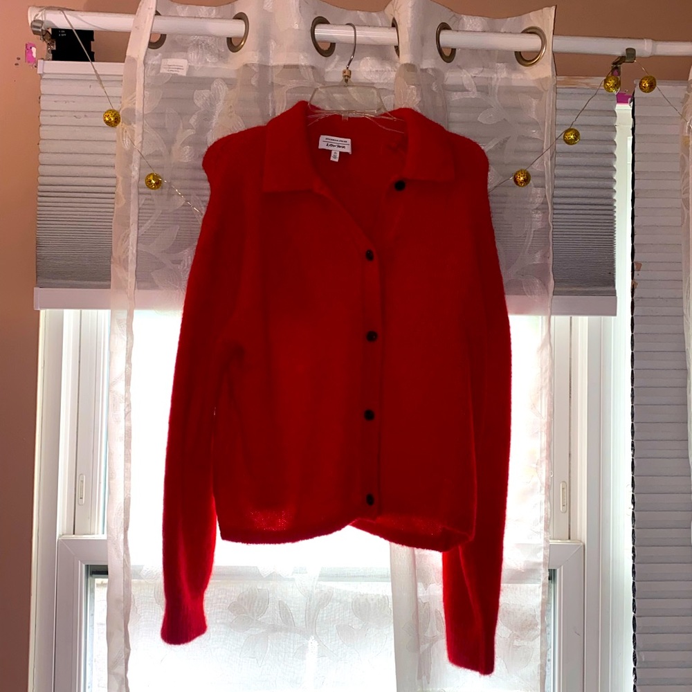 And other stories never worn out red button up cardigan/ sweater size L